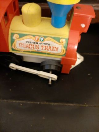 Vintage fisher price little people Circus Train Set 4 PC. 3