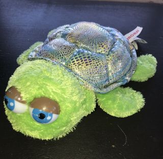 Terry The Turtle Plush Hand Puppet Aurora Holographic Glitzy Shell