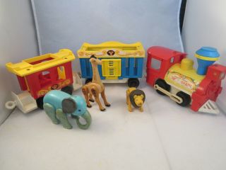 Vintage Fisher Price Play Family Circus Train 991,  Incomplete