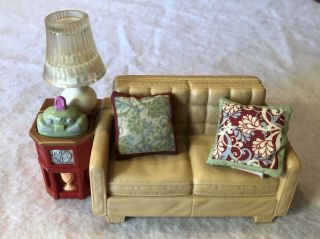 Fisher Price Loving Family Dollhouse Couch Sofa Light Up Lamp W/music