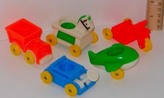 $5 Off Vtg Fisher Price Little People Nursery Riders Plane Tricycle Horse Train
