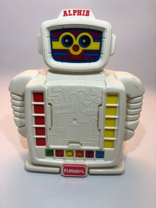 Vintage Playskool Alphie 1992 Talking Robot W/ Light Up Face.  Robot Only.