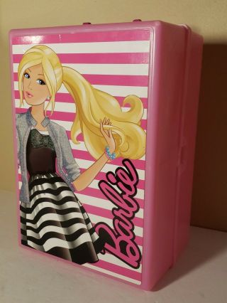 2011 Barbie 8 - Doll Multi - Compartment Storage Case Wardrobe Improved Latch