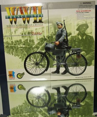 Dragon Wwii France 1944 Wehrmacht Infantryman Dieter W/bicycle 1/6th Scale L@@k