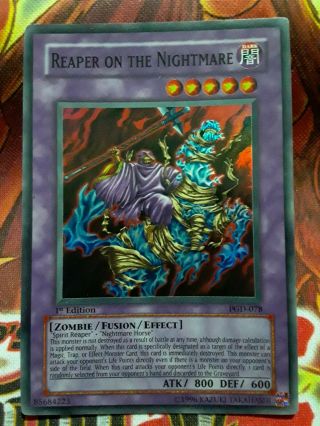 Yugioh Reaper On The Nightmare Rare Pgd - 078 1st Edition Lightly Played