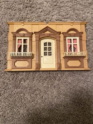 Vintage 1989 Playmobil Victorian Mansion 5300 Wall With 2 Windows And Door