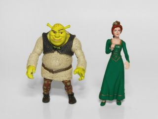 Shrek And Princess Fiona 3 " Mini Figures - 2001 Mcfarlane Toys - Near