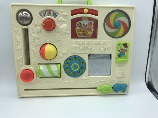 Vintage Fisher Price Activity Center 134 1973 Baby Toddler Crib Busy Board Toy