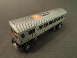 Nyc Mta Subway _ 6 Avenue Express D Train _ Muni - Pals Wooden Toy Brio Compatible