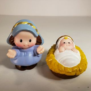 Fisher Price Little People - Christmas Nativity - Mary Jesus 2001 Older Style