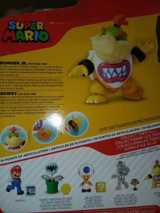 World Of Nintendo Mario bowser jr rare action figure 2