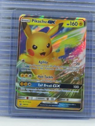 Pokemon Pikachu Gx Black Star Promo Card Sm232 U67
