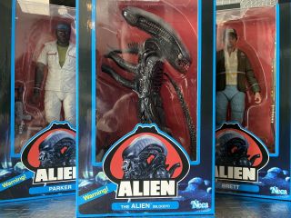 Neca Alien 40th Anniversary Wave 2 Figures (brett,  Parker & Bloody Alien)