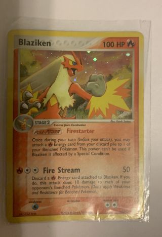 Pokemon Card Blaziken Holo Ex Firered & Leafgreen 3/109 Played (pl)