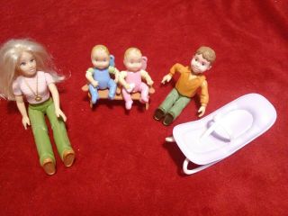 6 Fisher Price Mattel Loving Family Doll House Dolls Babies Rocking Seat Chair