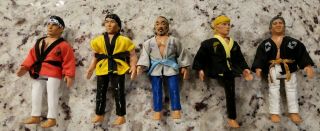 Vintage 1986 Remco Karate Kid Figures Daniel Sato Miyagi Johnny Chozen Cobra Kai
