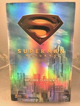Hot Toys Superman Returns 2 - In - 1 Clark Kent Sculpt Suit Shoes Box Brandon Routh