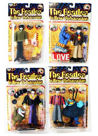 Mcfarlane Complete Set 4 The Beatles Yellow Submarine Action Figures
