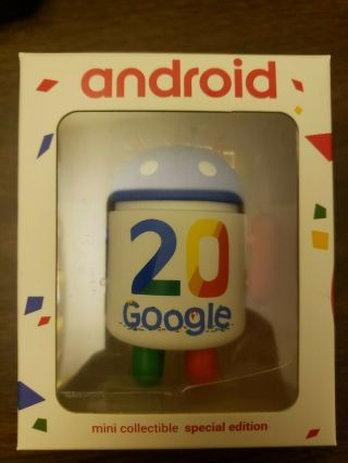 Android Mini Collectible Figurine - " 20 Years Of Google " - Anniversary Edition