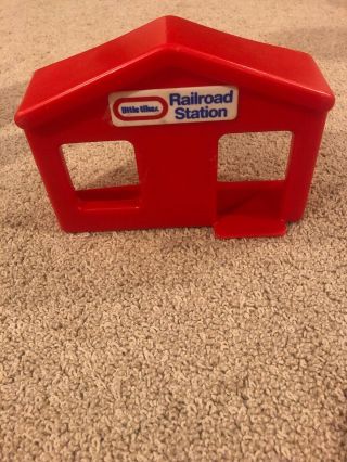 Private Vintage 1980s Little Tikes Red Railroad Station Train Building