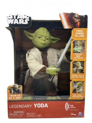Yoda Jedi Master Interactive Talking Legendary Star Wars Figure 16 " Light Sound
