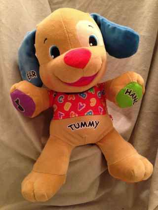 Fisher Price Plush Interactive Plush Puppy Dog Talks Musical Sings & Learn 14 "