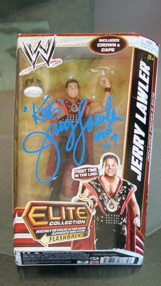 Jerry The King Lawler Autographed Wwe Elite Wrestling Figure (wwe Wwf) Signed