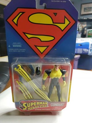 1995 Superman Man Of Steel Conduit With Spinning Kryptonite Figure