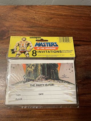 Masters of the Universe Vintage 1983 Party Invitations Beast Man 2
