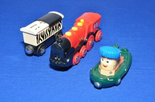 Brio Hank The Tugboat,  Red Locomotive (not Running),  Zebra Car / Brio Wooden