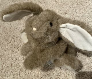 Folkmanis Realistic Bunny Baby Lop Ear Rabbit Hand Puppet Plush 14 "