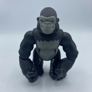 2006 Mattel Imaginext Jungle Safari Black Gorilla Poseable 5 " Push Head Action