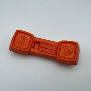 Vintage 1987 Fisher Price Fun With Food Kitchen Replacement Orange Phone
