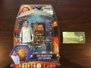 Rare Doctor Who Classic Action Figure Chip And Destroyed Lady Cassandra Toy