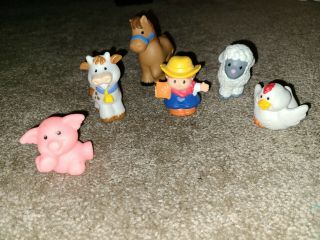 Fisher Price Little People Farmer And Farm Animals Pig Horse Sheep Chicken Cow