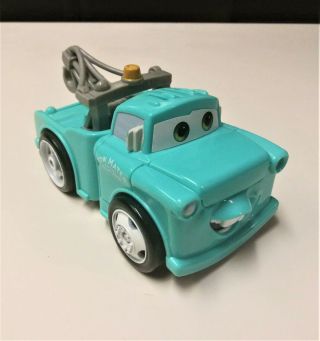 Disney Pixar Cars Mater Shake N Go Retro Blue Tow Truck Fisher Price