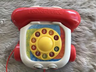 Vintage 2000 Fisher Price Chatter Phone Telephone Pull Toy with Moving Eyes 2