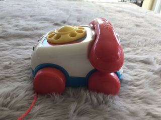 Vintage 2000 Fisher Price Chatter Phone Telephone Pull Toy with Moving Eyes 3