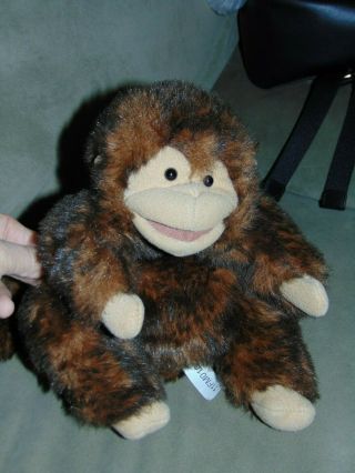 Folkmanis Brown Small Monkey W/ Long Tail Plush Puppet