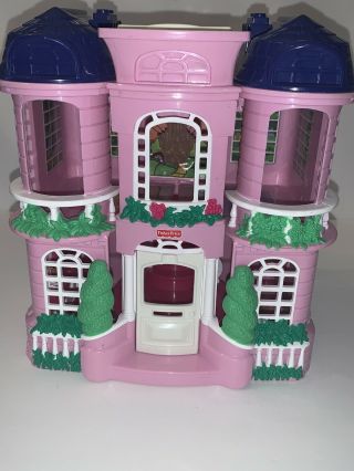 Fisher Price Sweet Streets Town House Mansion Piano Chandelier 9 " High