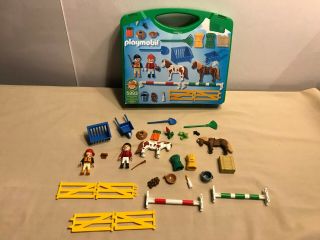 Playmobil 5893 Pony Farm Playset Complete With Case