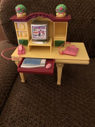 2006 Mattel Fisher Price Loving Family Dollhouse Computer Desk