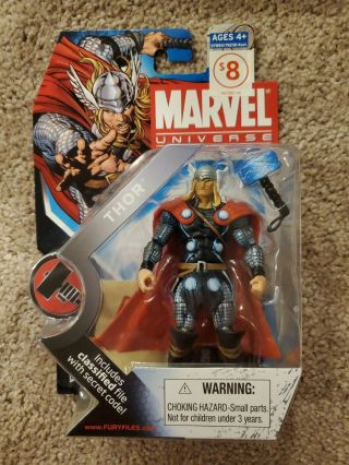 Marvel Universe Thor With Blue Variant Hammer (family Dollar) Figure 012 Moc