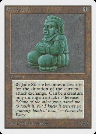 Jade Statue Unlimited Pld Artifact Uncommon Magic The Gathering Card Abugames