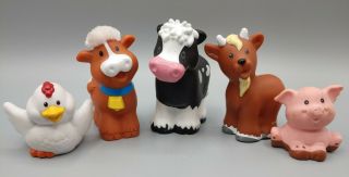 Fisher Price Little People Farm Animals Cow Horse Chicken Goat And Pig