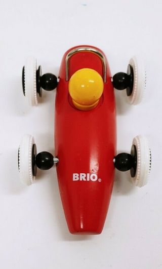Vintage Wood Toy Brio Race Car Made In Sweden Go Cart Dune Buggy Derby
