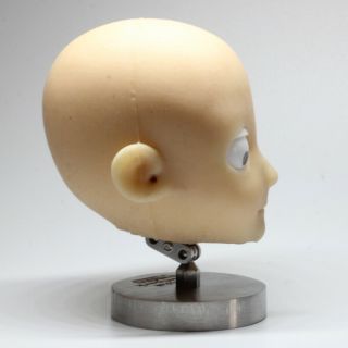 silicone head with eyes for stop motion puppet with socket joints inside 2