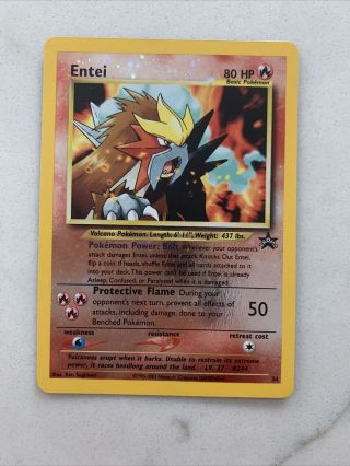 Entei - 1995 - 2001 Pokemon Card - Black Star Promo - Reverse Holo