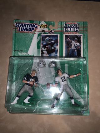 1997 Starting Lineup Football Classic Doubles Roger Staubach / Troy Aikman