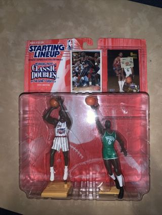 Kenner Starting Lineup Classic Doubles Olajuwon Russell Action Figures Pair